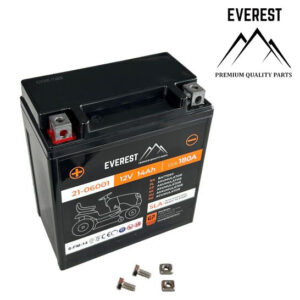 GEL-BATTERI (AGM) 12 V 14 Ah POSITIV POL TIL VENSTRE – 12V, 14AH